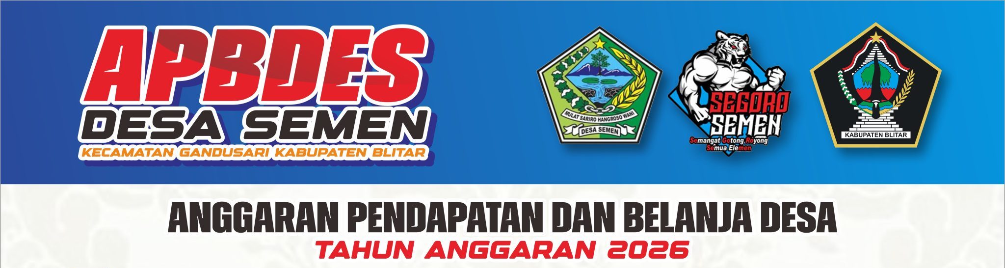 Anggaran APBDes Desa Semen Tahun 2026